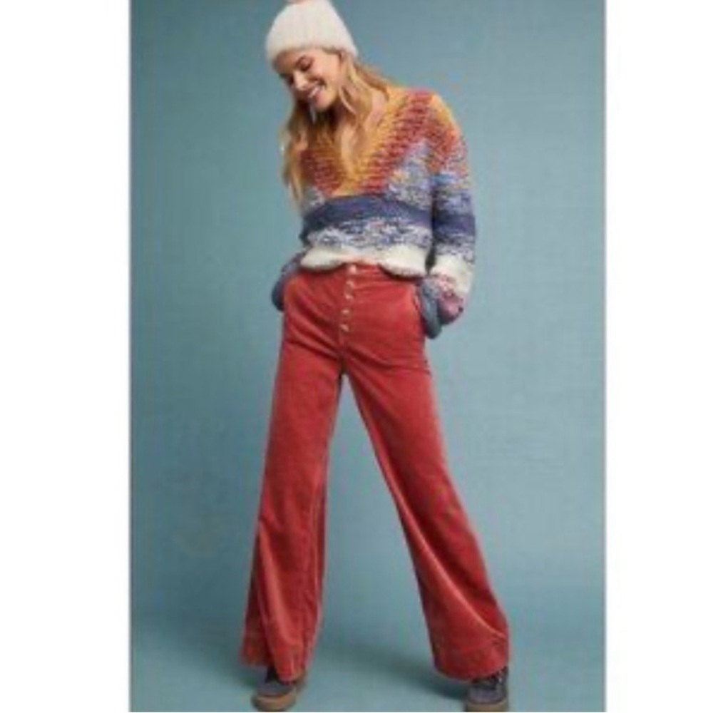 Anthropologie Pilcro Corduroy Wide Leg Pants